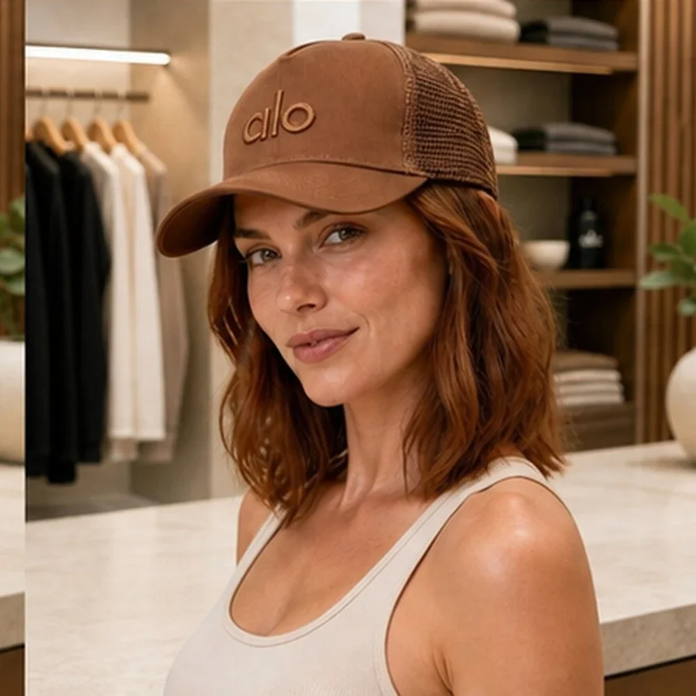 ALO Yoga Classic Brown Athletic Style Mesh Cap